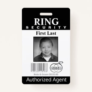 Ring Bearer Security Badge ID Badge