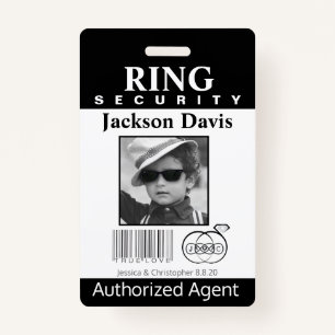 Ring Bearer Security Badge ID Badge