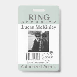 Ring Bearer Security Badge ID Badge