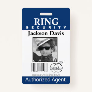 Ring Bearer Security Badge ID Badge