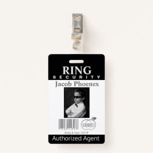 Ring Bearer Security Badge ID Badge