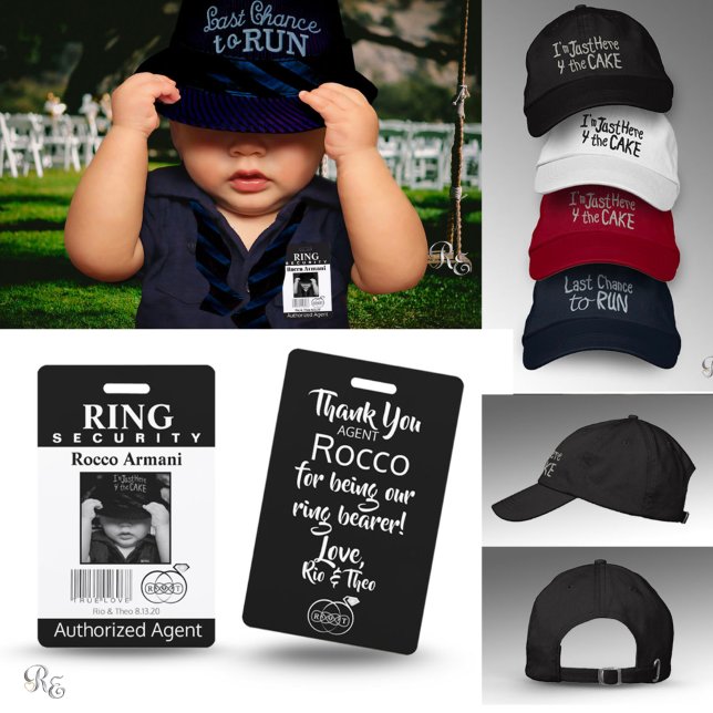 Ring Bearer Security Badge ID Badge (Last Chance to Run" cap available in collection)