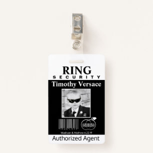 Ring Bearer Security Badge ID Badge