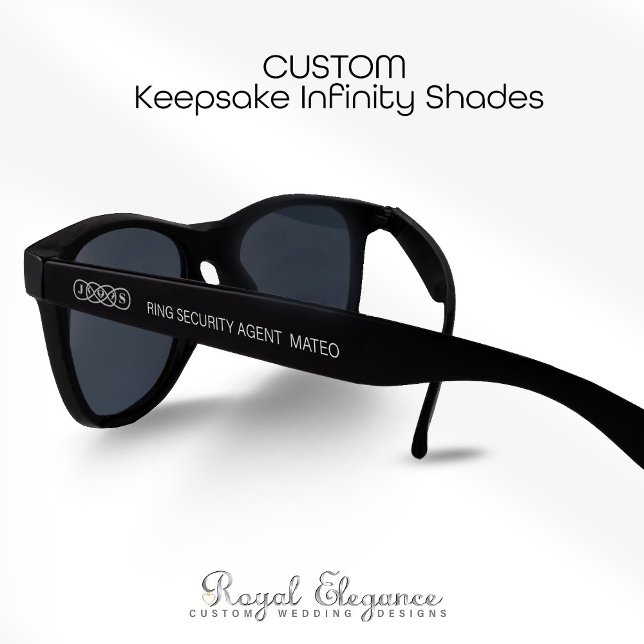 Ring Bearer Security Sunglasses (A unique infinity-twin flame monogram with your initials – love in every detail.)