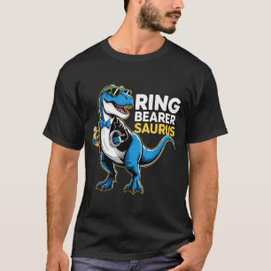 Ring Bearer T-rex Dino Funny Wedding Party Ring Di T-Shirt
