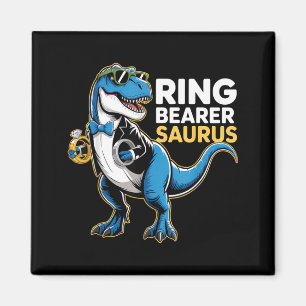 Ring Bearer T-Rex Dino Funny Wedding Party Ring Magnet