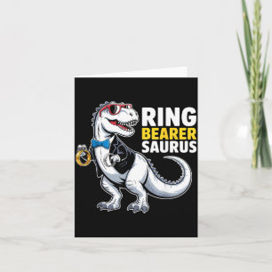 Ring Bearer T-Rex Dinosaur Funny Wedding Party Card