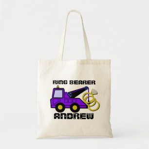 Ring Bearer Tow Truck Purple Tote Bag