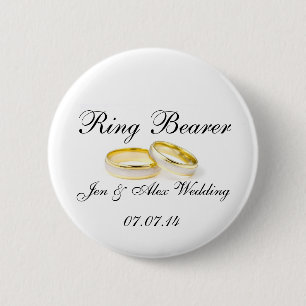 Ring Bearer Wedding Party Pins Buttons