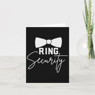 Ring Bearer Wedding Party Squad Security Dude Marr Card