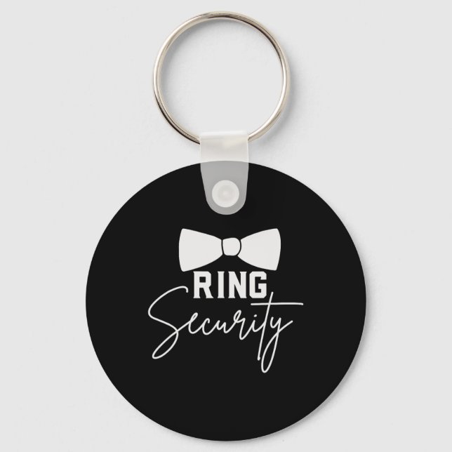 Ring Bearer Wedding Party Squad Security Dude Marr Key Ring (Front)