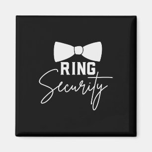 Ring Bearer Wedding Party Squad Security Dude Marr Magnet