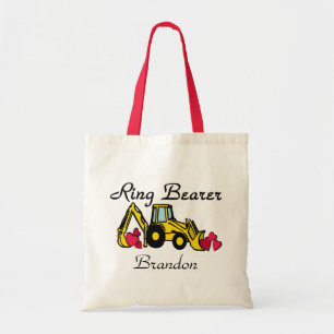 Ring Bearer Yellow Backhoe Tote Bag
