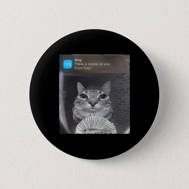 Ring Cat With Motion Meme  6 Cm Round Badge (Front)