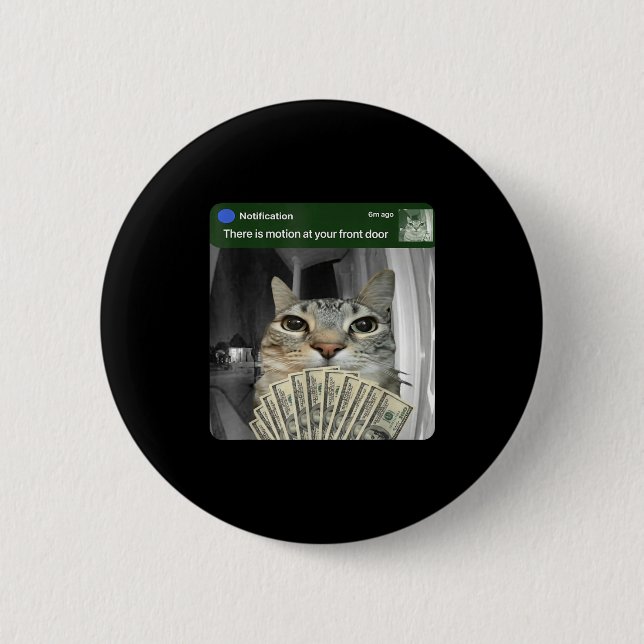 Ring Cat With Motion Meme  6 Cm Round Badge (Front)