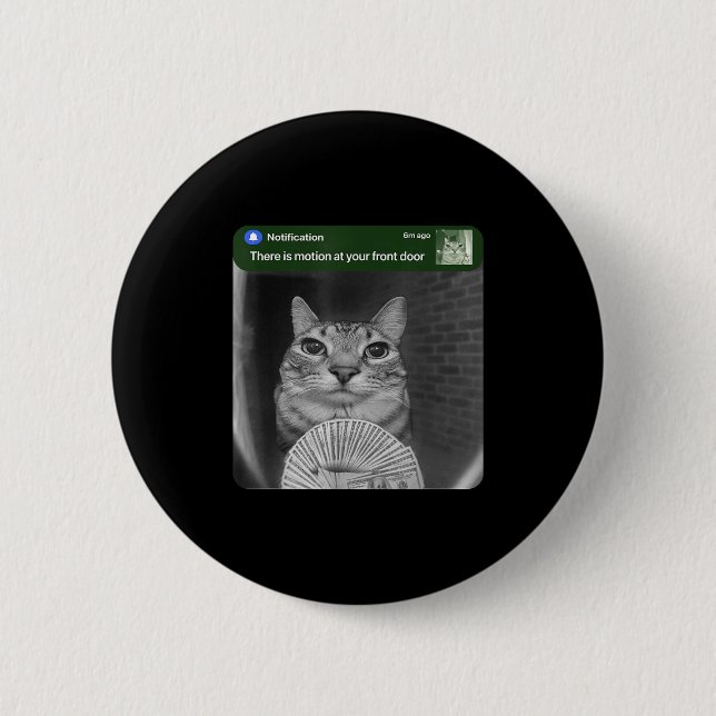 Ring Cat With Motion Meme  6 Cm Round Badge (Front)