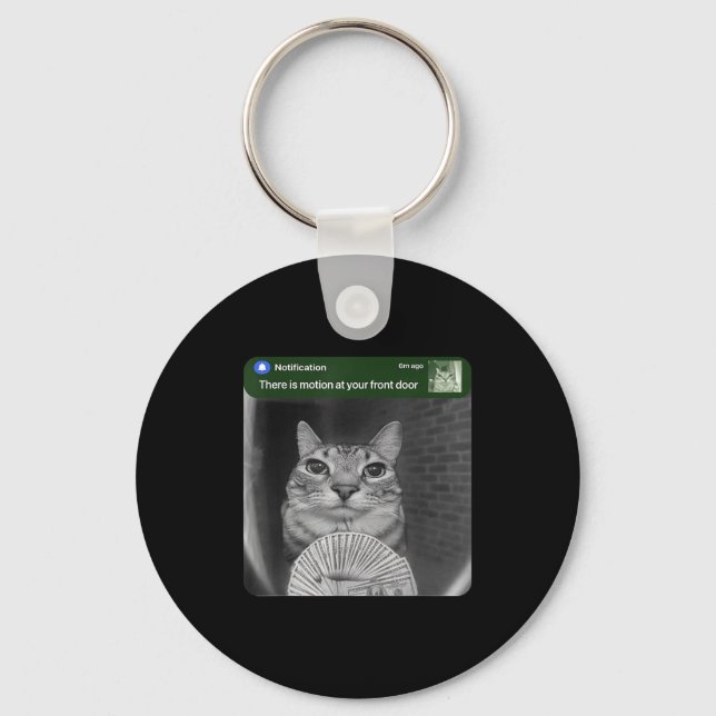 Ring Cat With Motion Meme  Key Ring (Front)