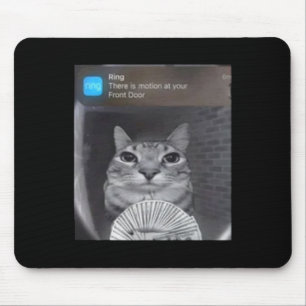 Ring Cat With Motion Meme Mouse Pad