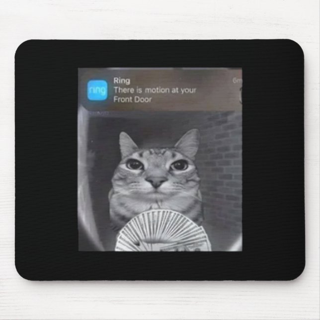 Ring Cat With Motion Meme  Mouse Pad (Front)