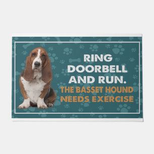 Ring Doorbell And Run The Baset Hound Needs Exerci Doormat