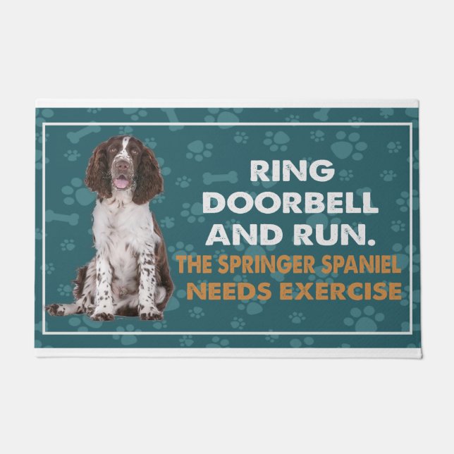 Ring Doorbell And Run The Springer Spaniel Needs E Doormat (Front)