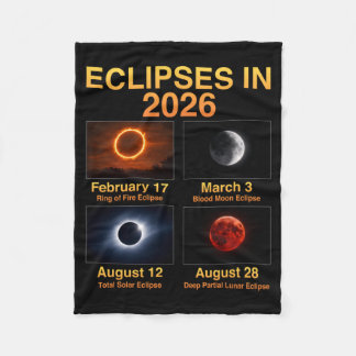 Ring Fire Eclipse Solar Total Performance Fleece Blanket