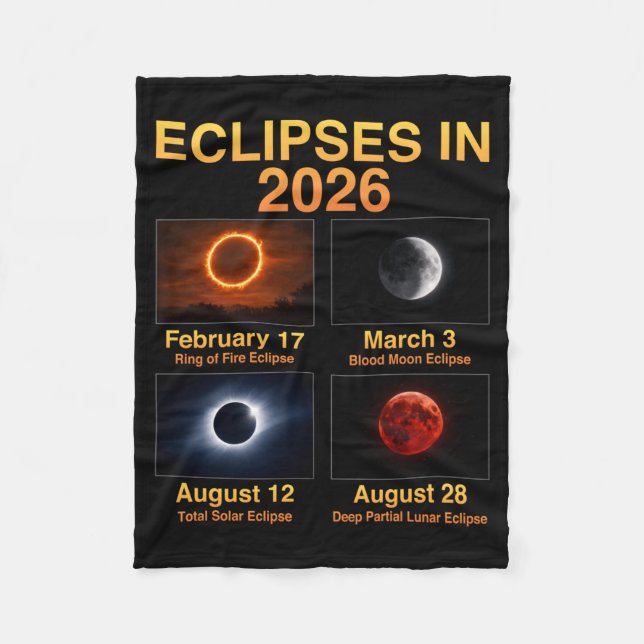 Ring Fire Eclipse Solar Total Performance Fleece Blanket (Front)