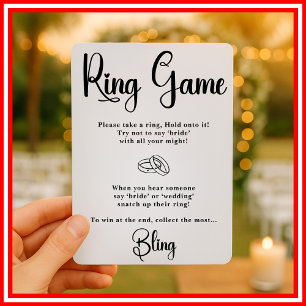 Ring Game Bridal Shower Games Elegant Games Invitation