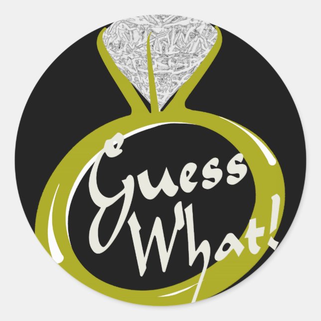 Ring/ Guess What Classic Round Sticker (Front)