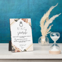 Ring Hunt Bridal Shower Game Plaque