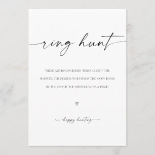 Ring Hunt Bridal Shower Game Program