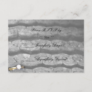 Ring in a tire tread RSVP card
