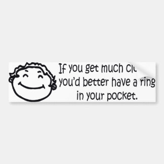 RING IN POCKET BUMPER STICKER