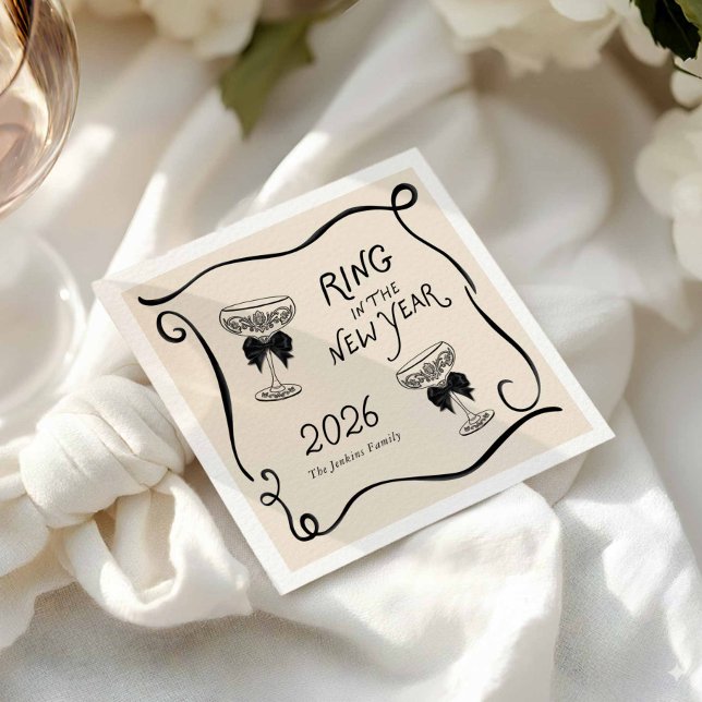 Ring in the New Year Paper Napkin (Creator Uploaded)