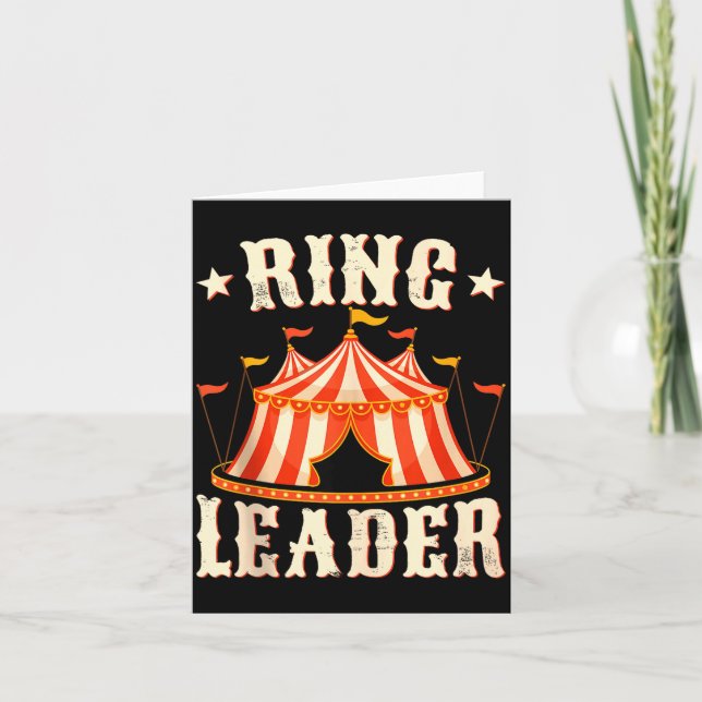 Ring Leader - Circus Lover Ringmaster Circus Party Card (Front)