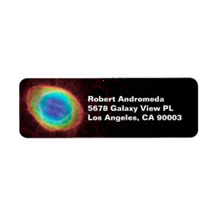Ring Nebula or NGC 6720 True Shape,  ZGOA, Address Return Address Label