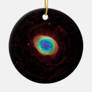 Ring Nebula Space Universe Ceramic Tree Decoration