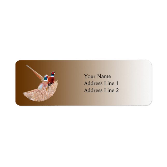 Ring-neck Pheasant Return Address Label (Front)