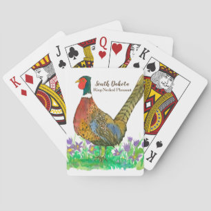 Ring Necked Pheasant South Dakota State Bird Playing Cards