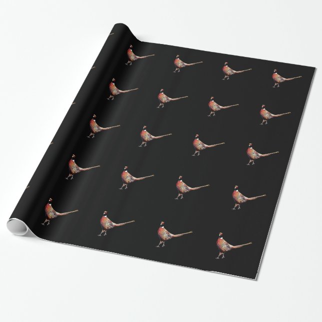 Ring necked Pheasant Wrapping Paper (Unrolled)