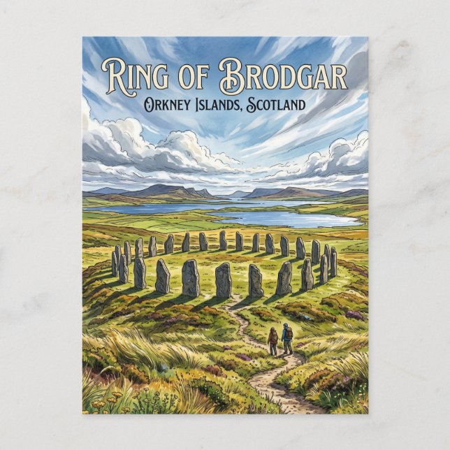 Ring of Brodgar Scotland Postcard (Front)