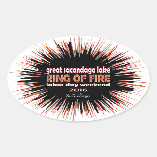 Ring Of Fire 2016 Oval Sticker