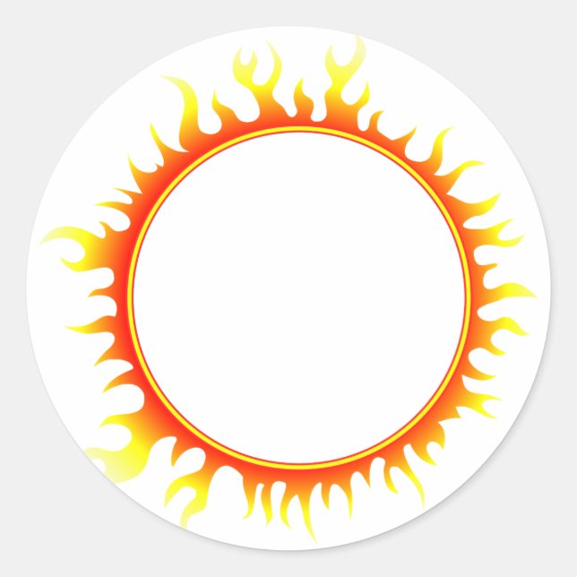 Ring of fire classic round sticker (Front)