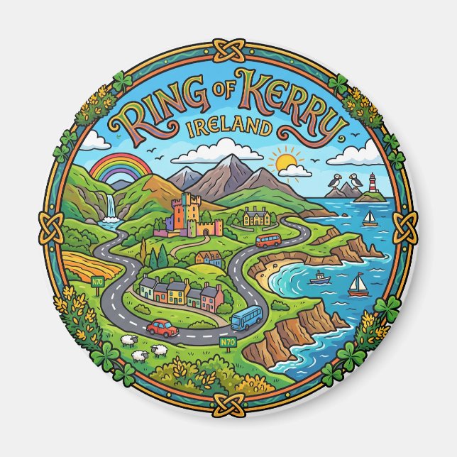 Ring of Kerry Ireland Magnet (Front)