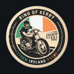Ring of Kerry Ireland Motorcycle Magnet<br><div class="desc">Ring of Kerry done in a vintage,  distressed style emblem. It is a coastal scenic drive in Ireland.</div>