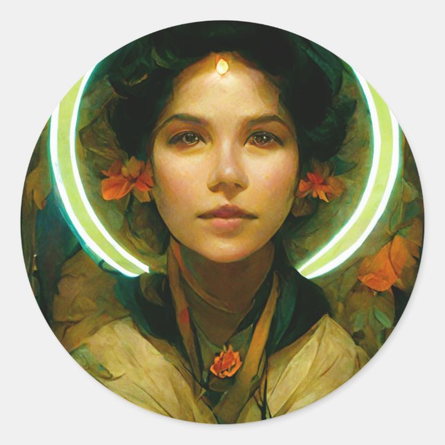 Ring Of Light Fantasy Sci-fi Classic Round Sticker (Front)