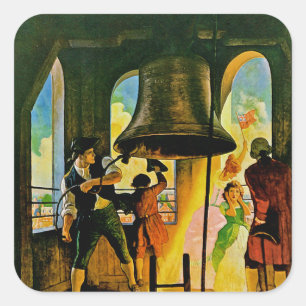 Ring Out Liberty Square Sticker
