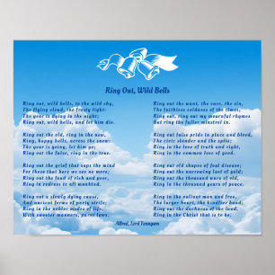 Ring Out, Wild Bells New Year Poem Poster
