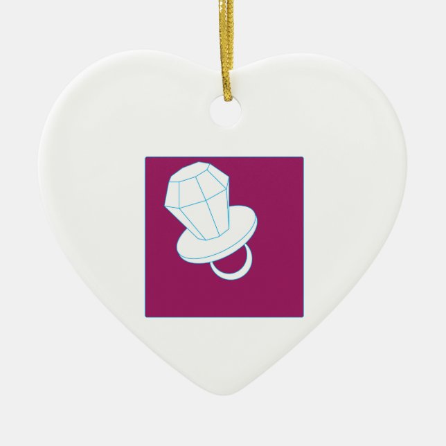 Ring Pop Ceramic Ornament (Front)