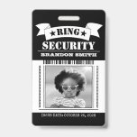 Ring Security Agent Photo ID Badge<br><div class="desc">Ring Security ID Badge</div>